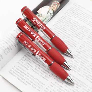 Promotion Logo Engraving Heavy Metal Carbon Fiber Ballpoint Pen